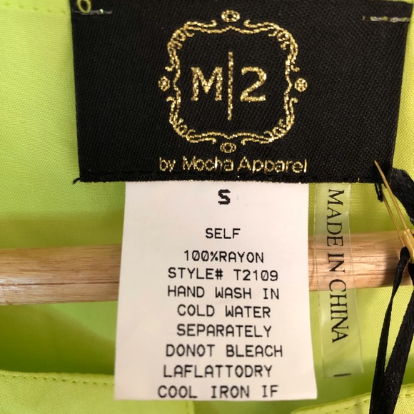 💎 Mocha Apparel neon yellow bright lace crop top - Picture 7 of 8